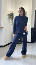 TUTA IN MAGLINA GIROCOLLO BLU