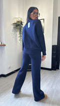 TUTA IN MAGLINA GIROCOLLO BLU