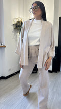 CARDIGAN OVER BEIGE