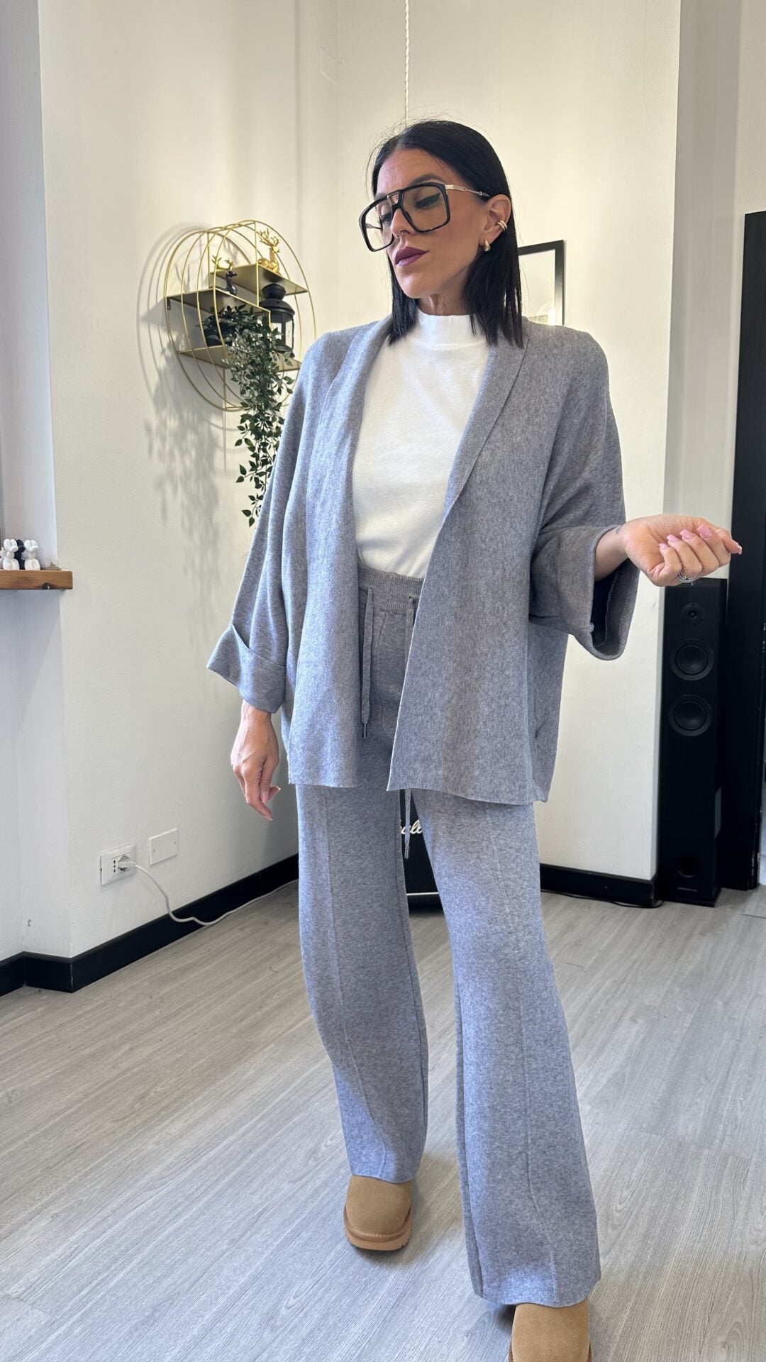CARDIGAN OVER GRIGIO