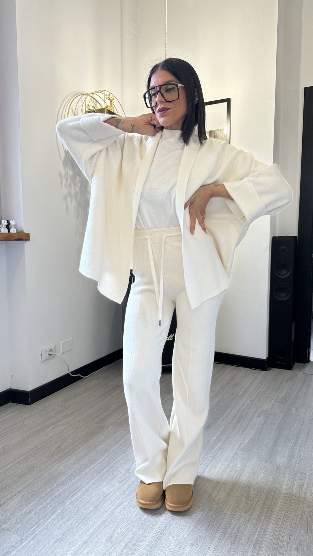 CARDIGAN OVER BIANCO