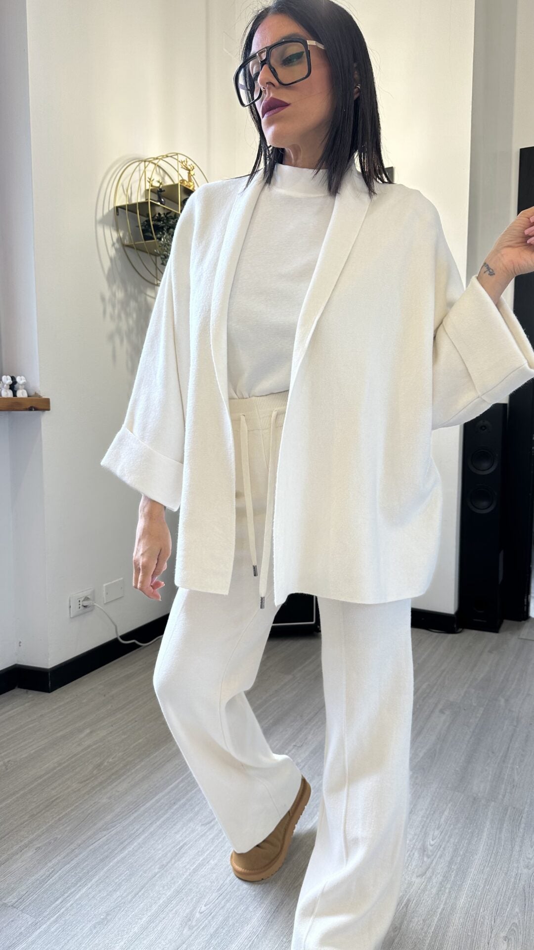 CARDIGAN OVER BIANCO