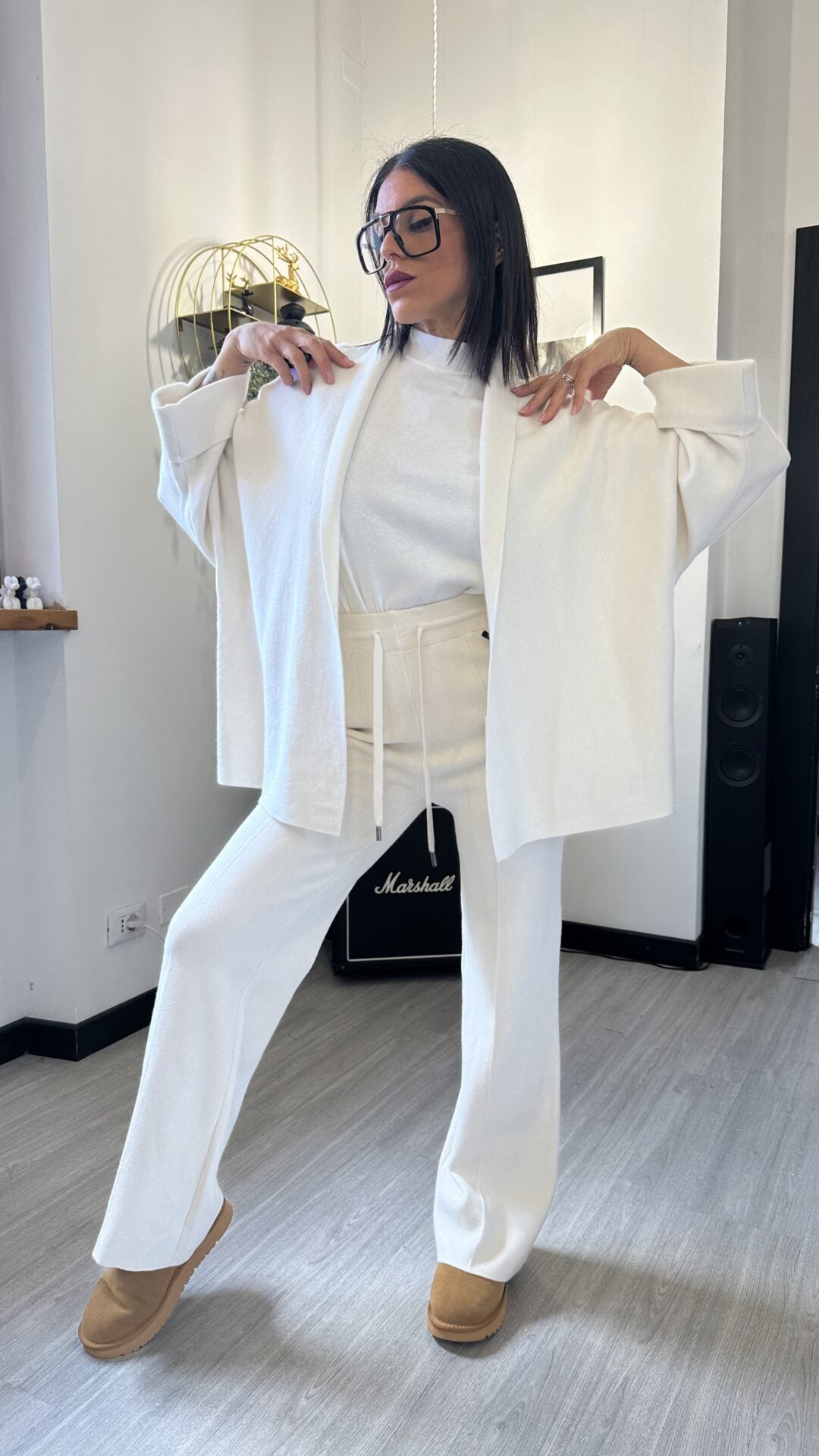 CARDIGAN OVER BIANCO
