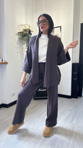 CARDIGAN OVER MARRONE