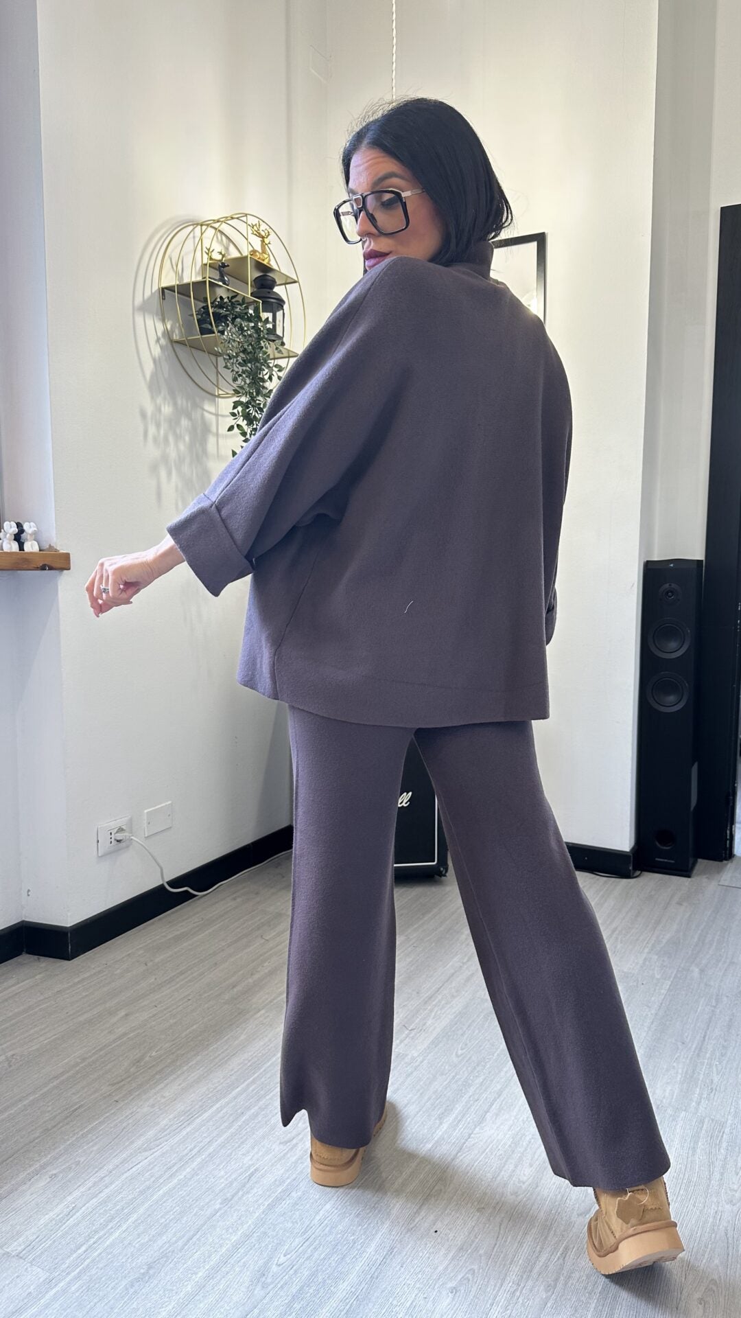 CARDIGAN OVER MARRONE
