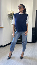 GILET MAGLIONCINO BLU