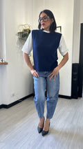 GILET MAGLIONCINO BLU