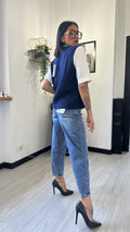GILET MAGLIONCINO BLU