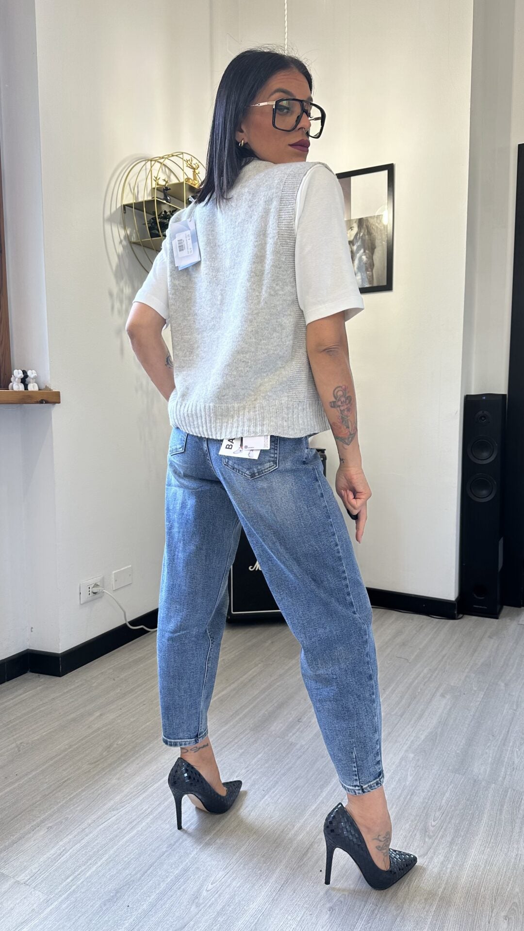GILET MAGLIONCINO GRIGIO