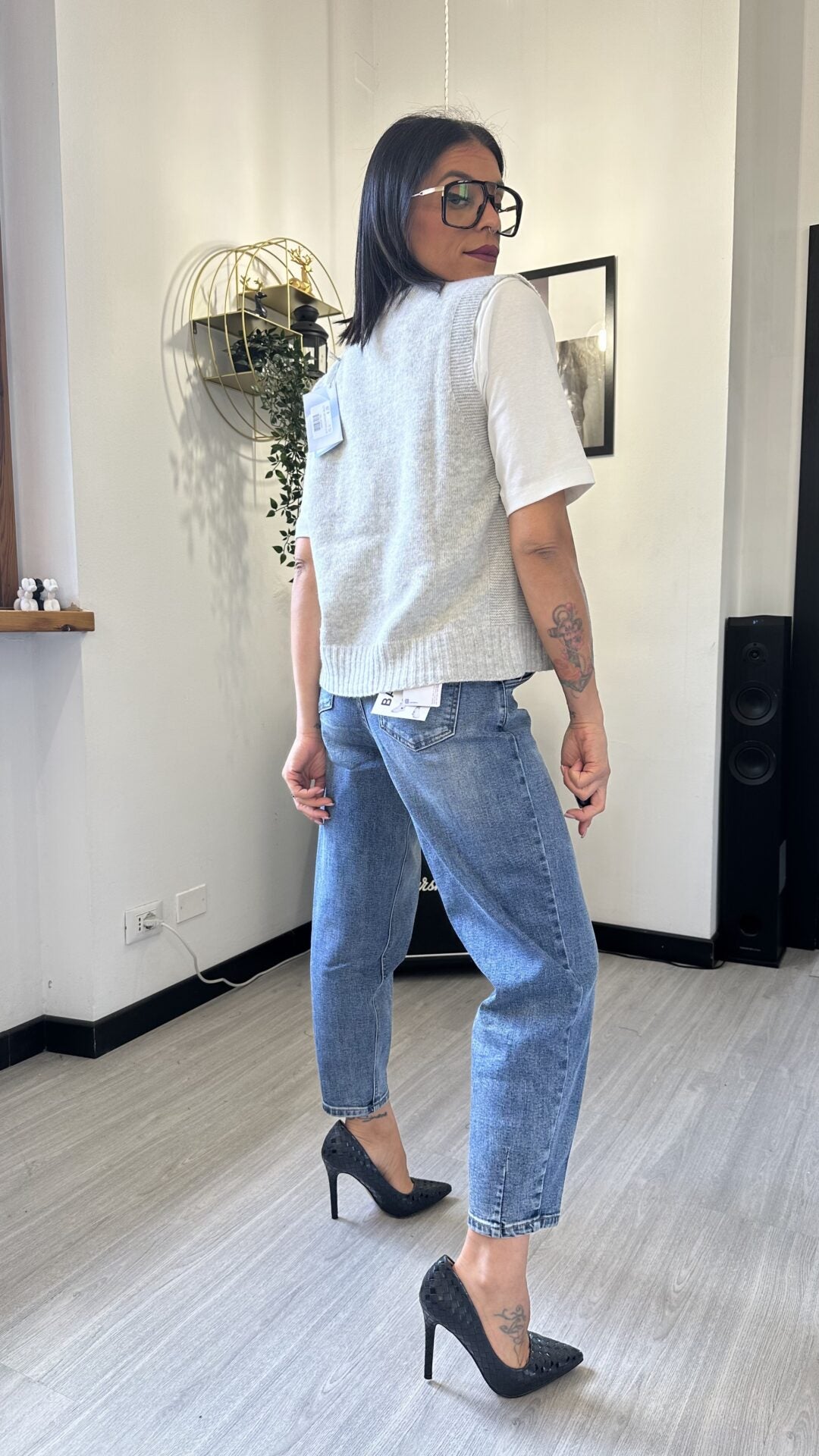 GILET MAGLIONCINO GRIGIO