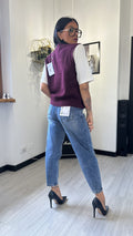GILET MAGLIONCINO BORDEAUX