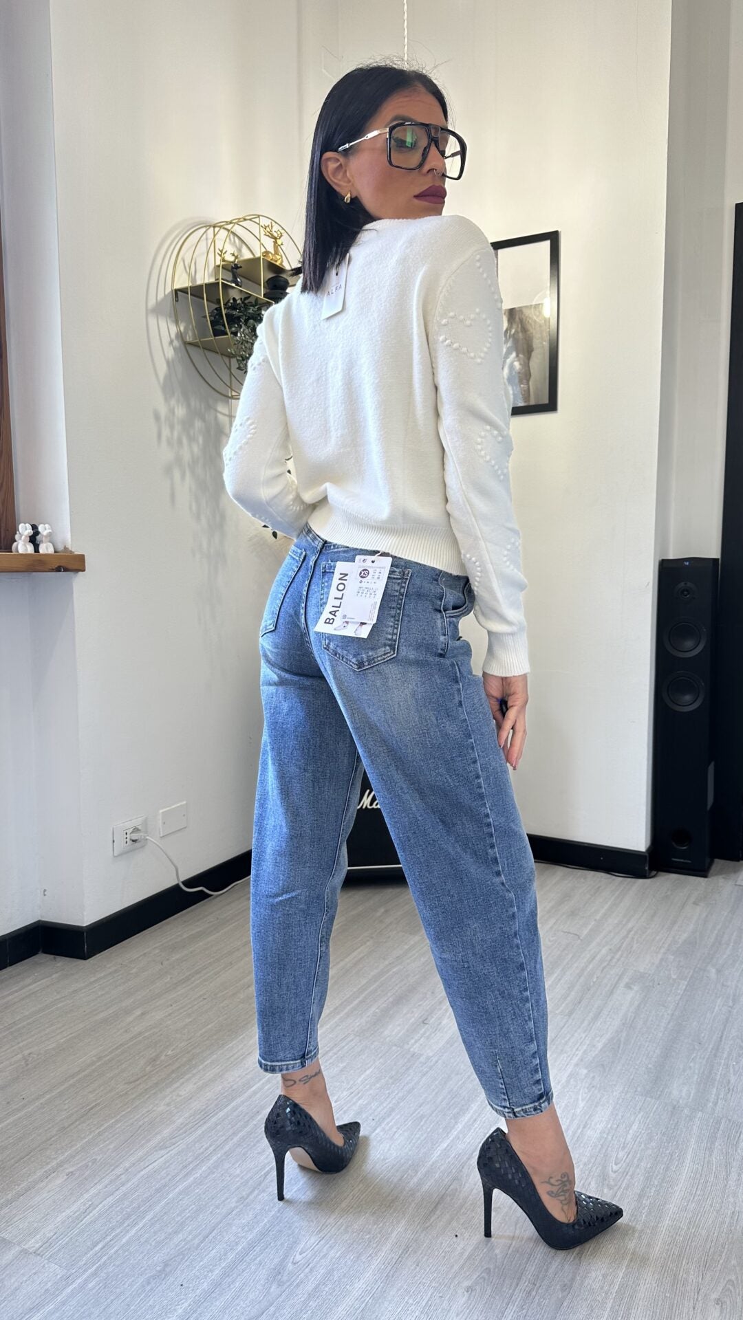 CARDIGAN CUORI BIANCO
