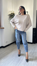 MAGLIONCINO A PIPISTRELLO BEIGE