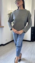 MAGLIONCINO CON BOTTONI MILITARE