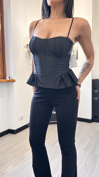 TOP SIMIL CORSETTO LUCIDINO CON COPPE