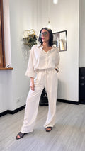 COMPLETO IN LINO BEIGE