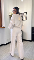 COMPLETO IN LINO BEIGE