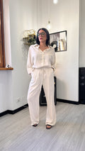 COMPLETO IN LINO BEIGE