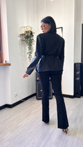 GIACCA CON INSERTI IN ECOPELLE