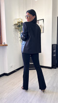 GIACCA CON INSERTI IN ECOPELLE