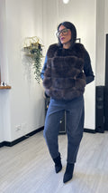 PELLICCIA SMANICATA MARRONE