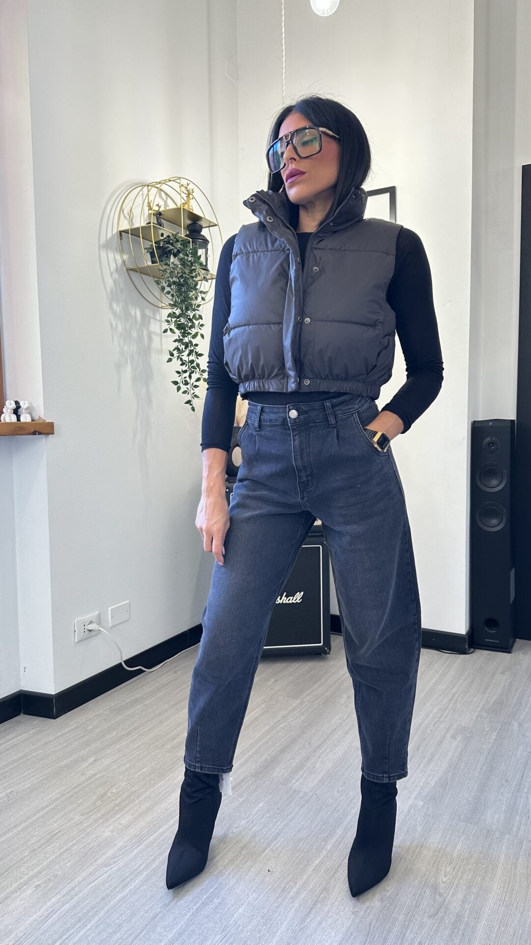 BOMBER SMANICATO TESTA DI MORO