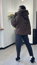 BOMBER OVER CON PELO MARRONE