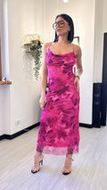 ABITO FLOWER FUCSIA