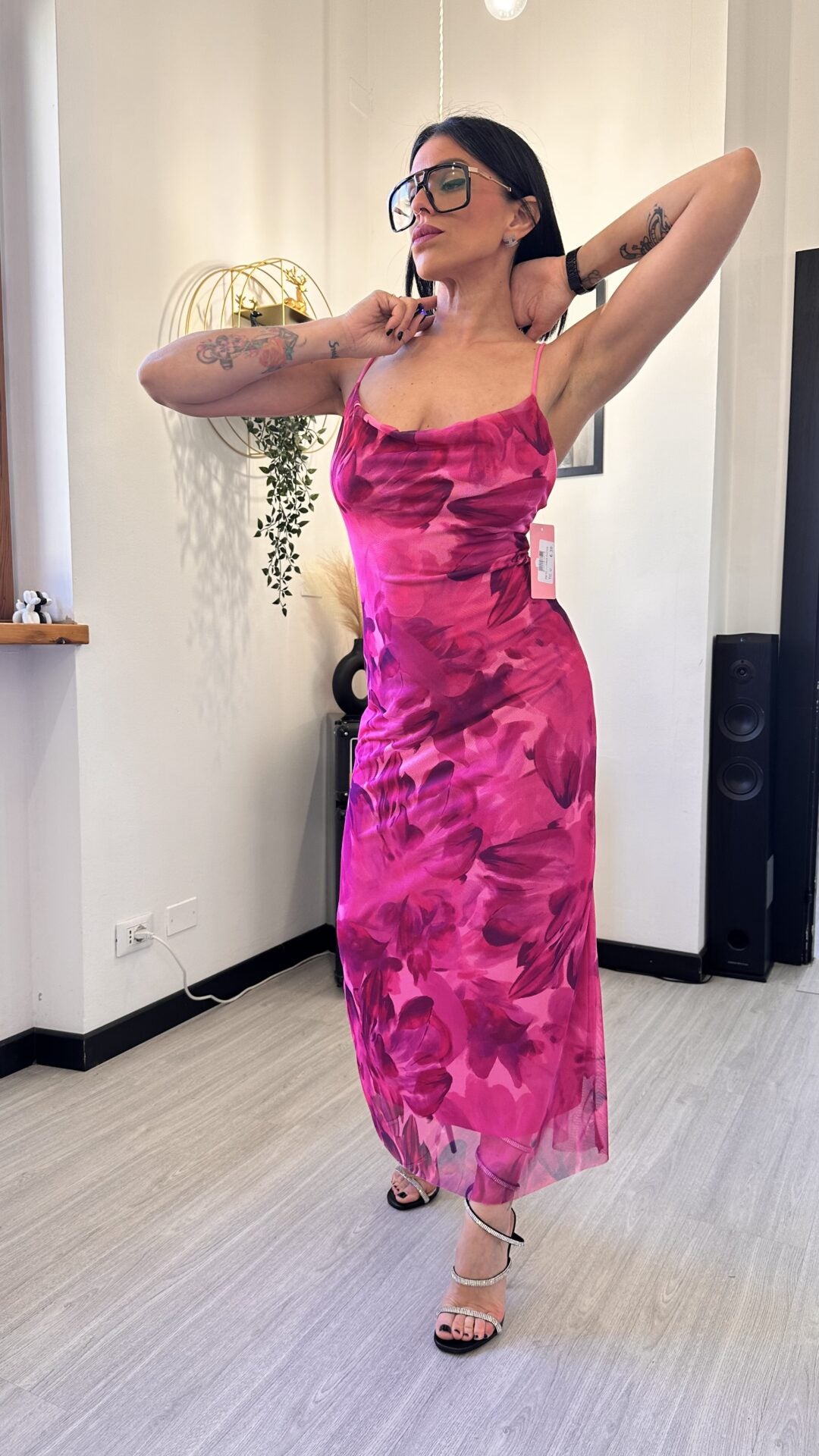 ABITO FLOWER FUCSIA