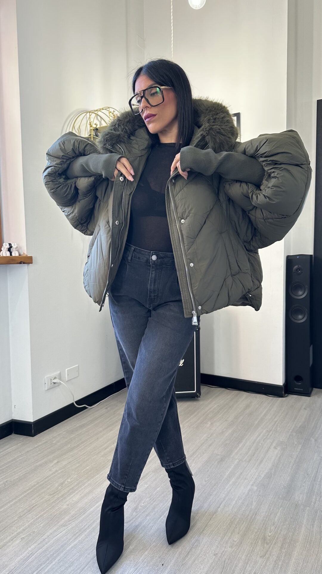 BOMBER OVER CON PELO MILITARE