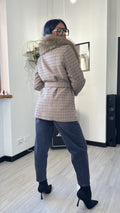 CAPPOTTINO PIED DE POULE CON PELO