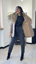 CAPPOTTINO PIED DE POULE CON PELO
