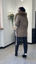 CAPPOTTINO PIED DE POULE CON PELO