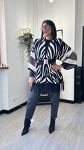 CARDIGAN ZEBRATO BIANCO
