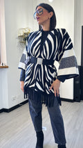 CARDIGAN ZEBRATO BIANCO