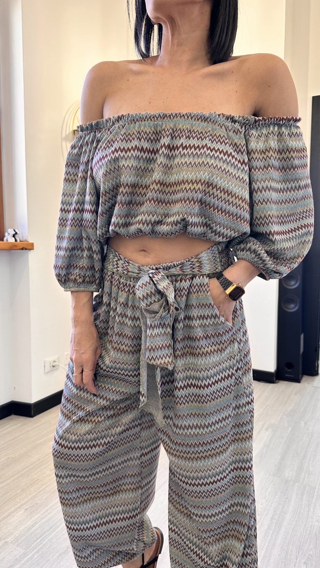 COORDINATO ECRU FILO D’ORO