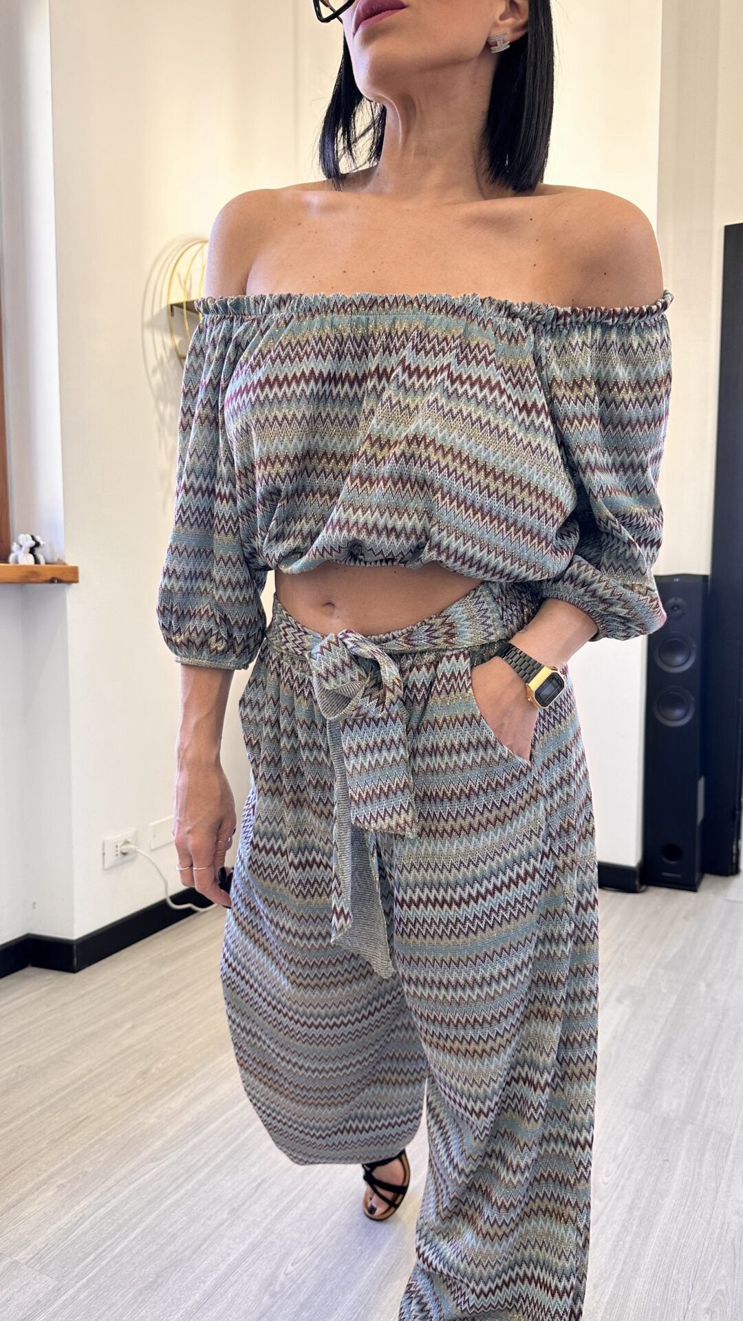 COORDINATO ECRU FILO D’ORO