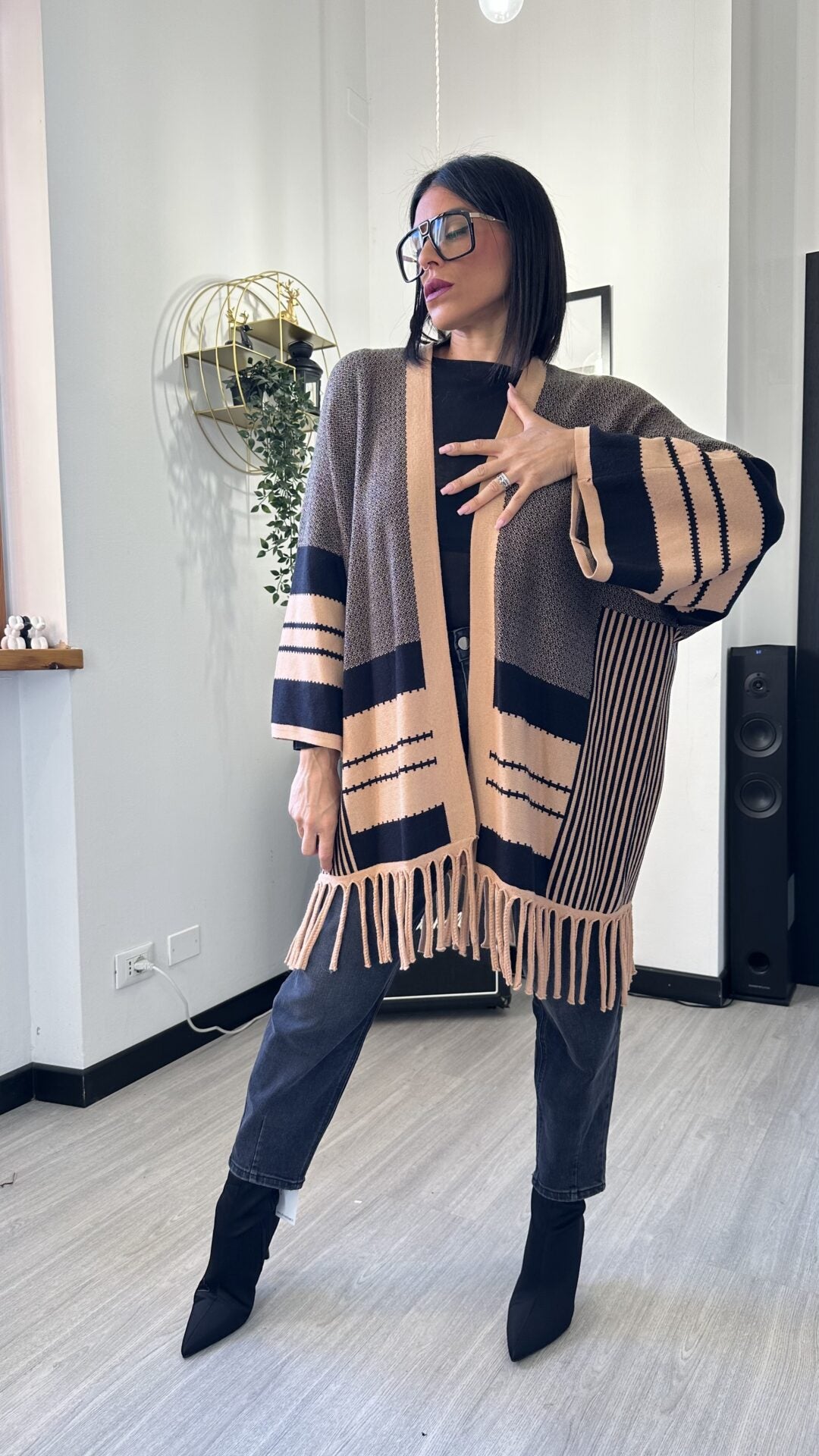CARDIGAN FANTASIA CAMMELLO