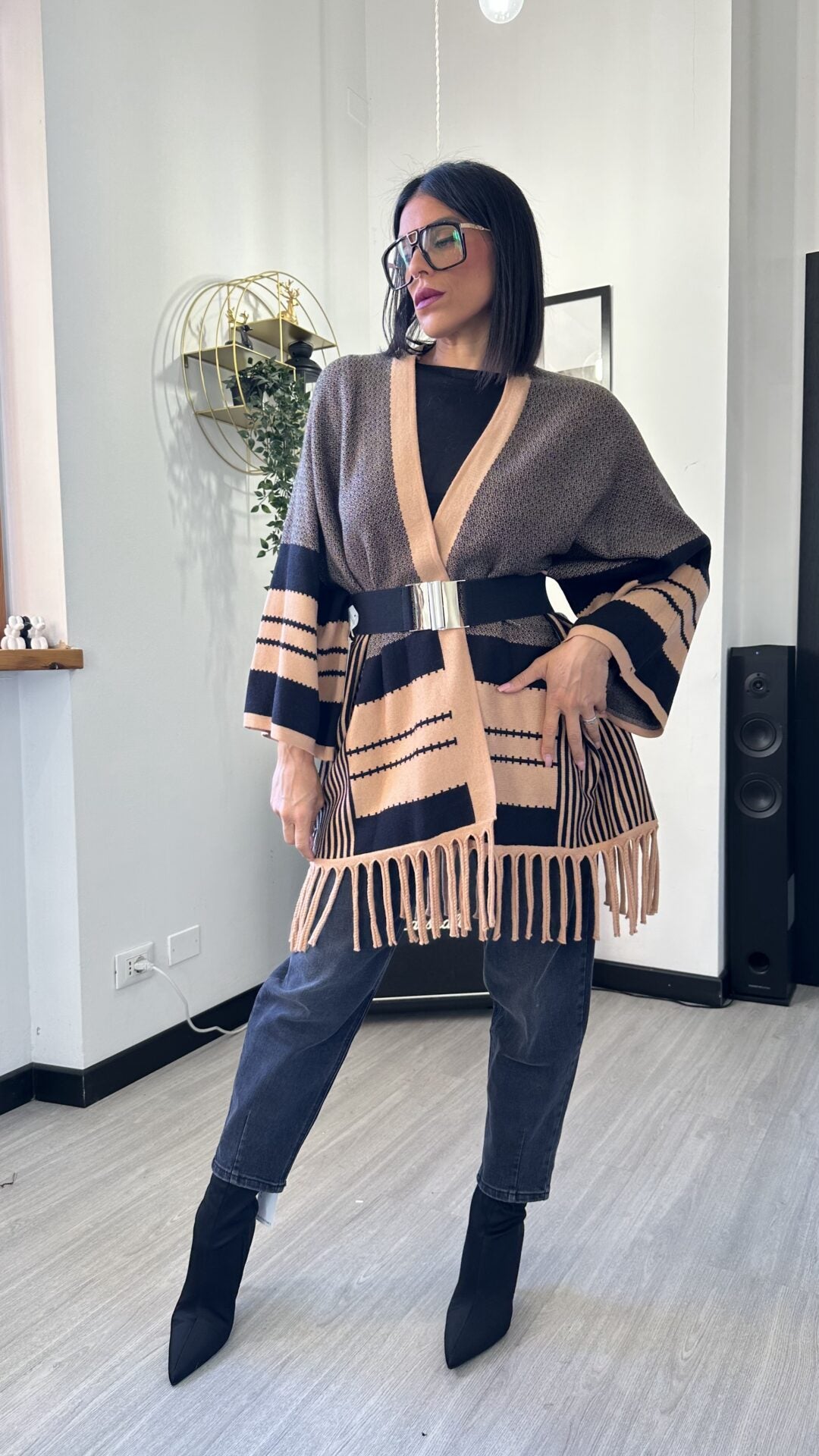 CARDIGAN FANTASIA CAMMELLO