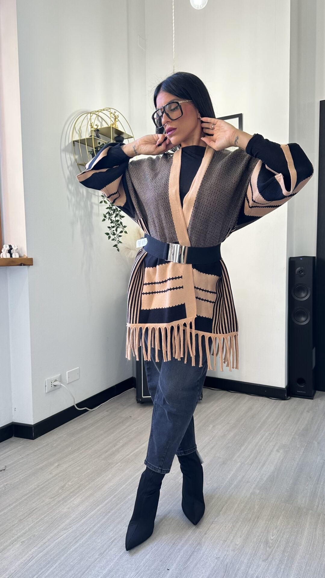 CARDIGAN FANTASIA CAMMELLO
