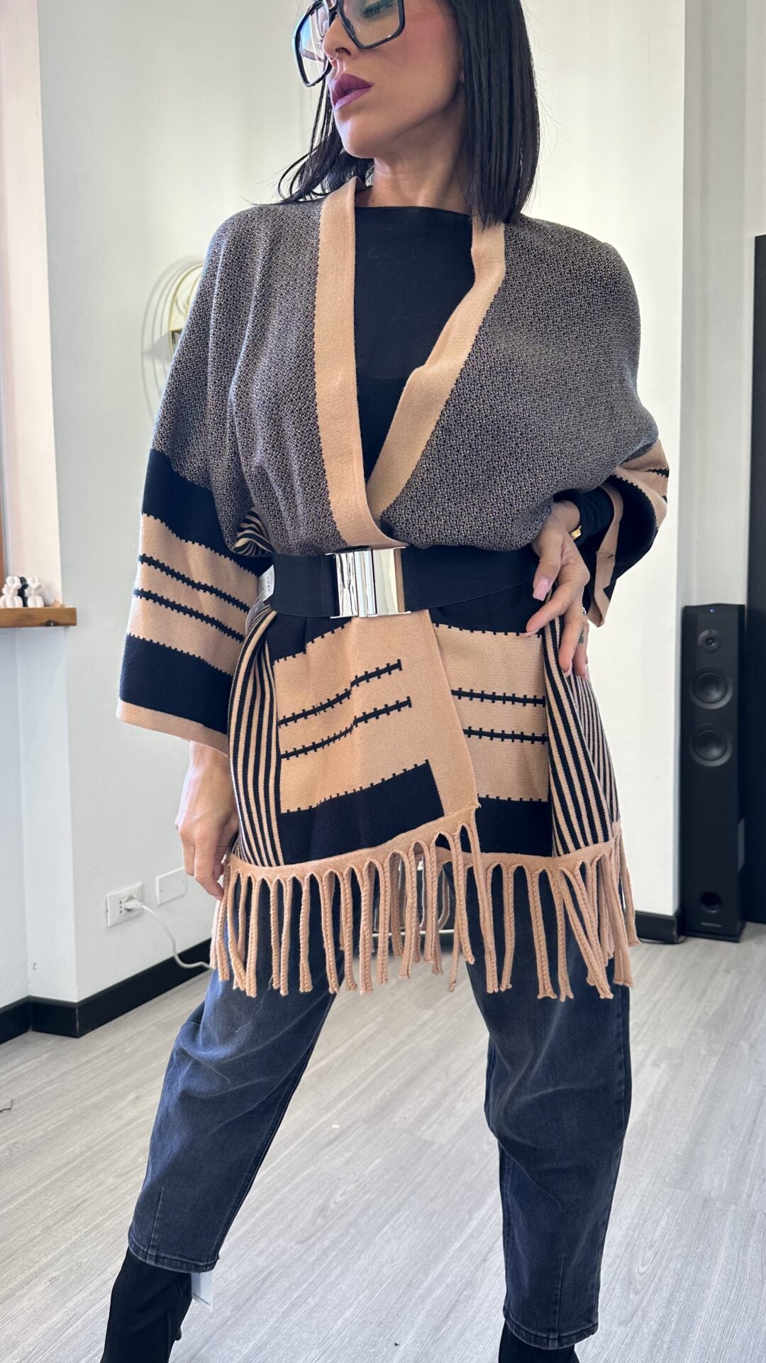 CARDIGAN FANTASIA CAMMELLO