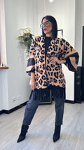 CARDIGAN LEOPARDATO CAMMELLO