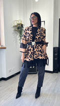 CARDIGAN LEOPARDATO CAMMELLO