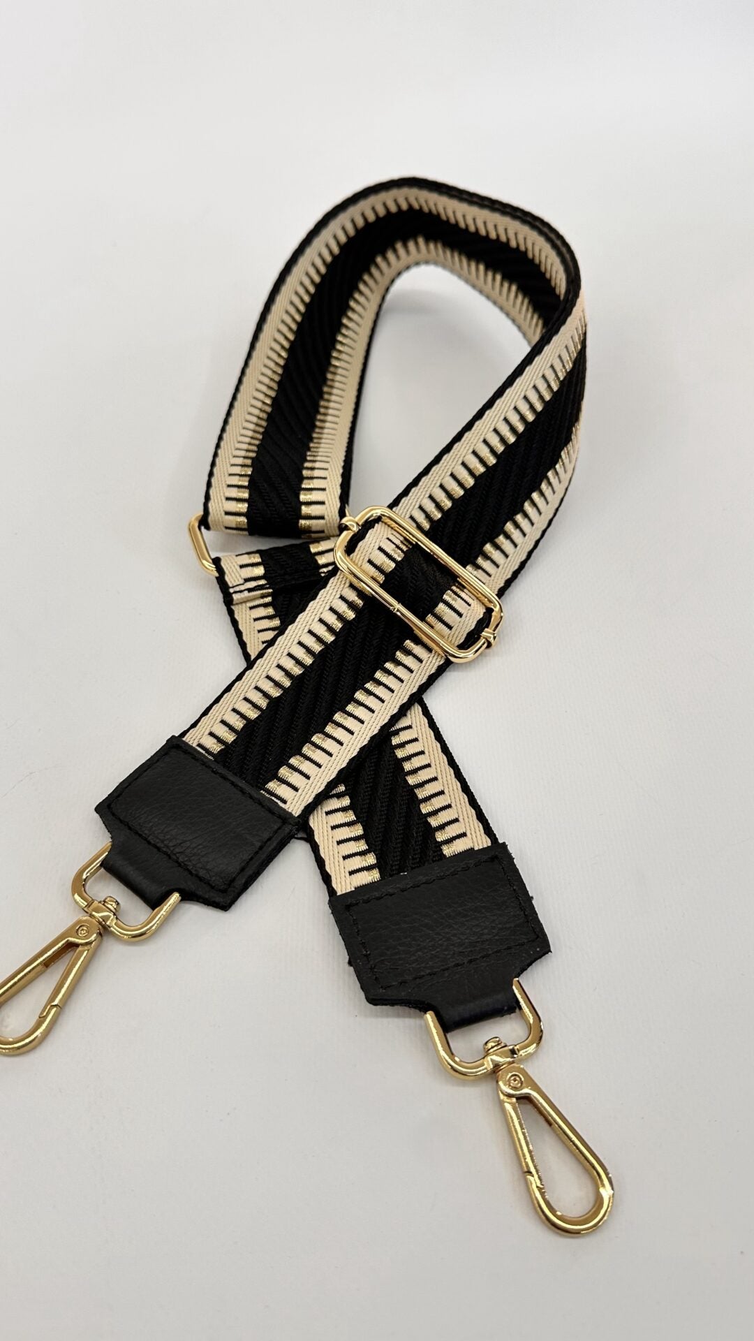 TRACOLLA BORSA FANTASIA NERA ORO BEIGE