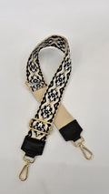 TRACOLLA BORSA FANTASIA BEIGE NERO BIANCO