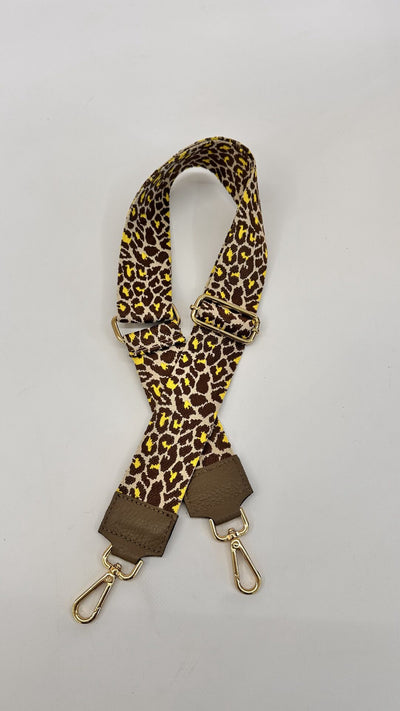 TRACOLLA BORSA LEOPARDATA TORTORA GIALLO
