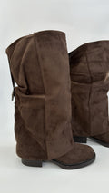 BOOTS SCAMOSCIATO MARRONE