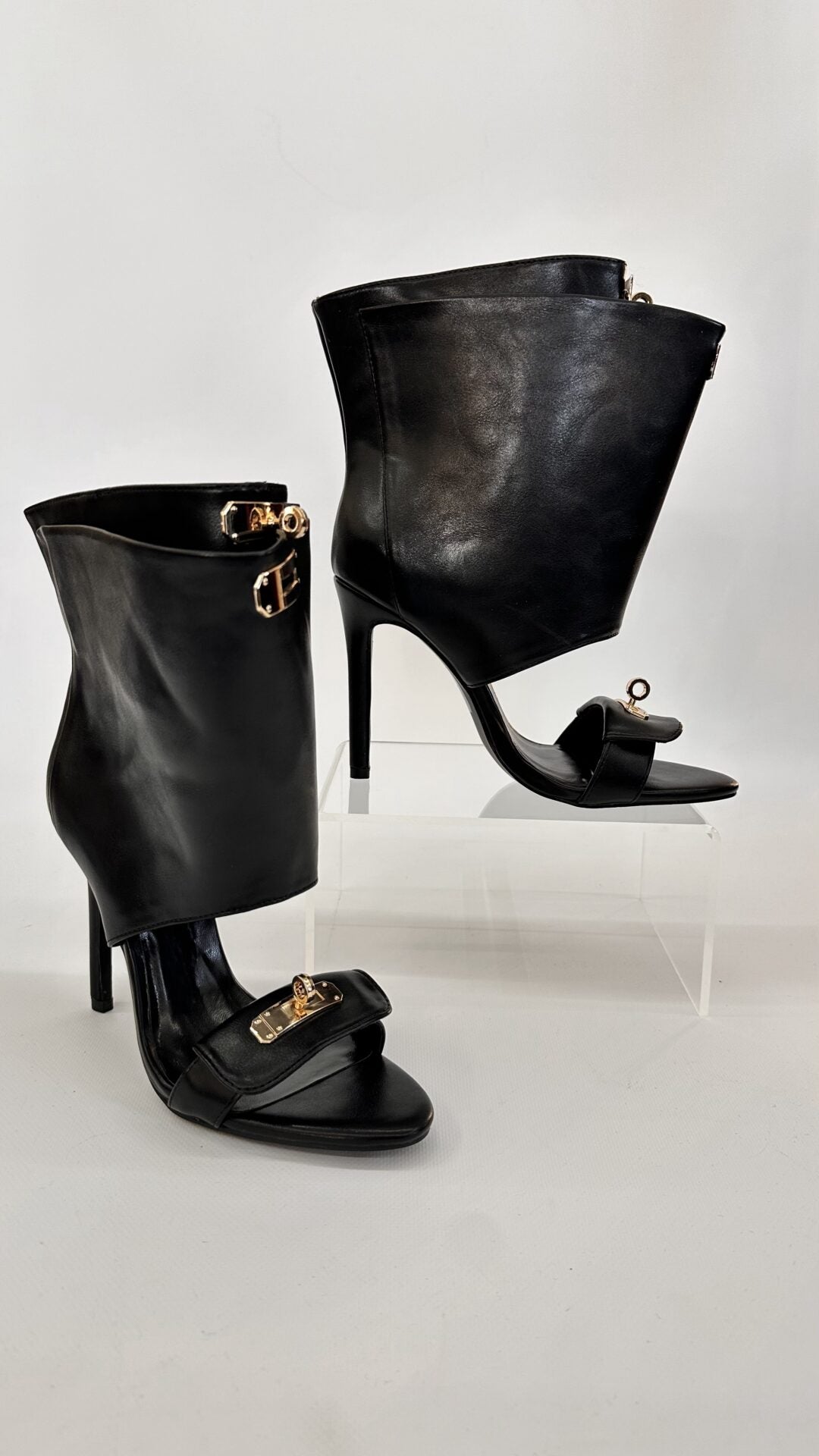 SANDALO ICON NERO ECOPELLE (36)