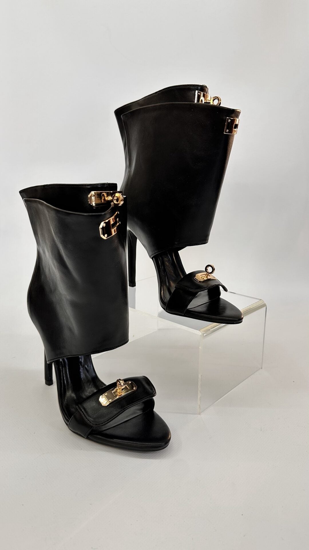 SANDALO ICON NERO ECOPELLE (36)