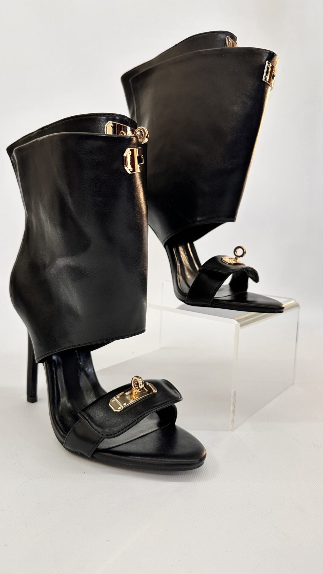 SANDALO ICON NERO ECOPELLE (36)